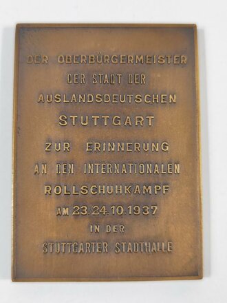 Erinnerungsplakette "der Stadt der Auslandsdeutschen...