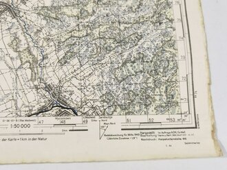 Truppenkarte Rußland 1:50000 " Bol-.Ugorody"  datiert 1943. Maße 35 x 45cm