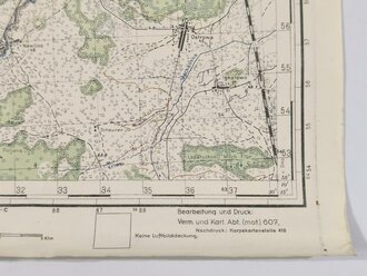 Truppenkarte Rußland 1:50000 " Utorgosch"  datiert 1943. Maße 35 x 45cm