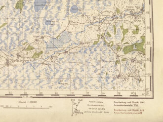 Truppenkarte Rußland 1:100.000 "Belebelka"   datiert 1943, Maße 35 x 45cm