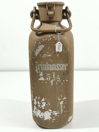 Wasserflasche 5 Liter Wehrmacht, Originallack