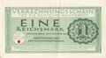 Verrechnungsschein für die deutsche Wehrmacht, 1 Reichsmark, datiert 1944