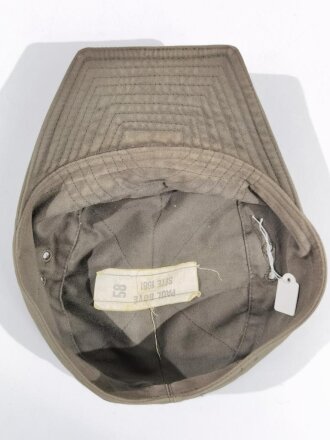 Frankreich nach 1945, Mütze CASQUETTE VERTE, "Paul Boye" Gr. 58, datiert 1981, Olivgrün, gebraucht, guter Zustand