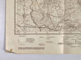 Ostpommern, Truppenkarte 1:25.000, "Neblin", mit eingezeichneter Hauptkampflinie, Panzergrenadier-Regiment 59, Reichsamt für Landesaufnahme 1940, 60 x 57 cm