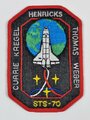 U.S. NASA, Patch, Space Shuttle Mission STS-70 Discovery OV-103, "Currie Kriegel Henricks Thomas Weber"