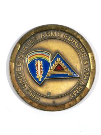 Us Army Challenge Coin Hcc United States Army Europe 7th Army Presented By The Commander Usareur Patton Barracks Heidelberg 