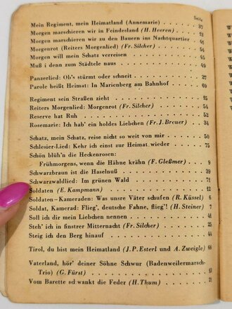 Das neue Soldaten-Liederbuch, Textbuch mit Melodien 2 stimmig, 80 Seiten, gebraucht