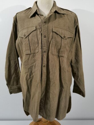 U.S. WWII, USMC, Shirt flannel winter OD coat style, long...