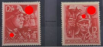 4 Briefmarken "Parteiformationen SA und SS -...