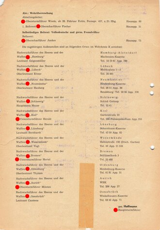 Februar 1945, SS, Rundschreiben bezüglich...