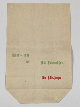 Winterhilfswerk Gau Köln-Aachen, Tüte für eine  "Pfund-Spende" 1935/36