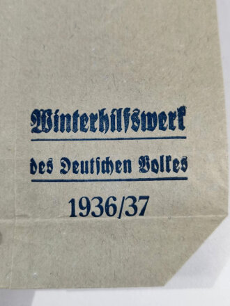 Winterhilfswerk Tüte für eine "500 Gramm Bohnen Spende" 1936/37