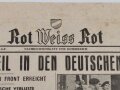 "Rot Weiss Rot - Tiefer Keil in den Deutschen Linien" Nachrichtenblatt für Österreich 2. Januar 1945, DIN A3 geknickt