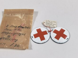 1.Weltkrieg , Paar emaillierte Kragenspiegelabzeichen...