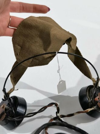 British WWII, Army Wireless Set Headset DLR No5, used, uncleaned, untested