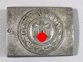 Heer, Koppelschloss für Mannschaften aus Aluminium mit aufgeklammertem Emblem, ungereinigtes Stück