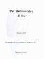 D 938/12 Entwurf Der Umformersatz U 10a, Oktober 1937, Nachdruck mit eingearbeitetem Deckblatt Nr. 1, 1941, 13 Seiten + Anlagen