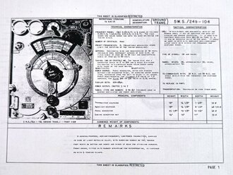 War Department Technical Manual German Radio Communication Equipment, classified Restricted, June 1944, TME11-227, 53 Seiten spiralgebunden