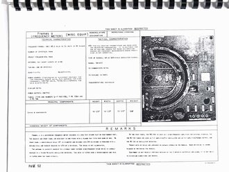 War Department Technical Manual German Radio Communication Equipment, classified Restricted, June 1944, TME11-227, 53 Seiten spiralgebunden